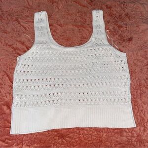 Old Navy White Knit Tank Top